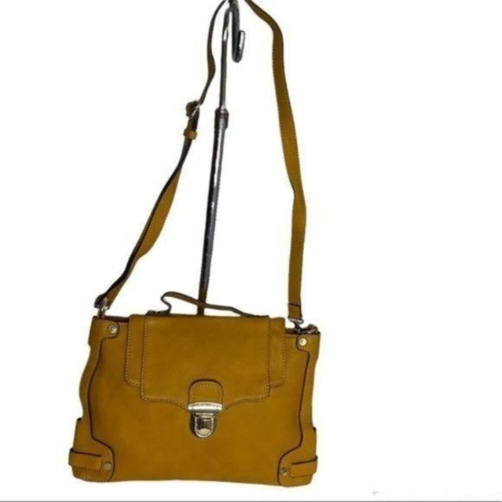 Millie Bianco Mustard Crossbody Joslyn Messenger Bag